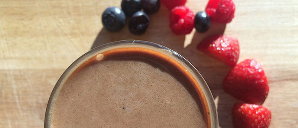 114758723 vegan chocolate almond berry smoothie